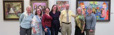 Staff posing in the gallery of the Galena Center for the Arts